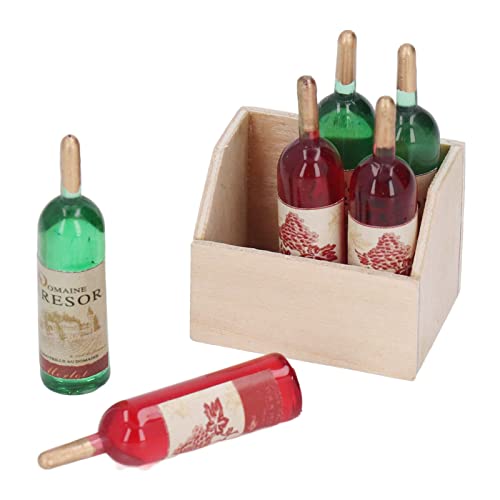 TOPINCN Mini -Flaschen Puppenhaus Realistischer Rotwein für Küchendekoration 6 PCs Miniaturgetränke in Harz mit Aufbewahrungsbox für 1:12 Puppenhaus Im Maßstab TOPINCN Mini -Flaschen Puppenhaus Realistischer Rotwein für Küchendekoration 6 PCs Miniaturgetränke in Harz mit Aufbewahrungsbox für 1:12 Puppenhaus Im Maßstab von TOPINCN