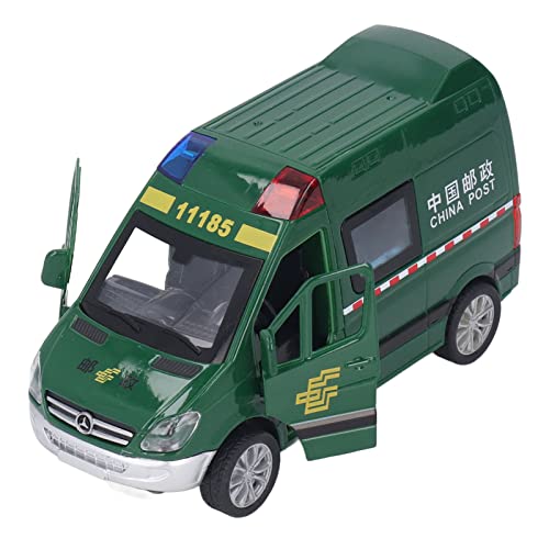 TOPINCN Mini -Legierung Notfalltransportauto Spielzeug Rückenmodellauto für mit Musik, Leuchtende Farben Geburtstag (Mittelgroßer Kurierwagen) von TOPINCN