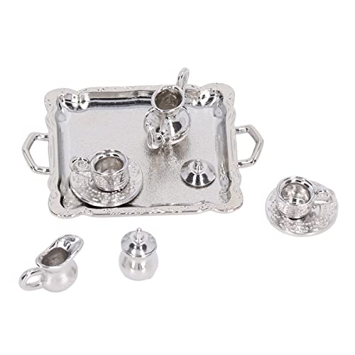 TOPINCN Mini Metall Tea Set Lifelicy Dollhouse Tea Tassen Spielzeug, Komplette Kit für Dollhouse Kitchen Möbel TOPINCN Mini Metall Tea Set Lifelicy Dollhouse Tea Tassen Spielzeug, Komplette Kit für Dollhouse Kitchen Möbel von TOPINCN