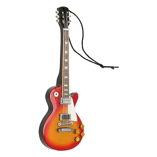 TOPINCN Miniatur Gitarre aus Holz, Miniatur E-Gitarre Modell Mini-Musik Instrument Gitarre Replik Sammlerstück Figuren Holz Gitarre Ornament Puppenhaus Zubehör für Musik (07) von TOPINCN
