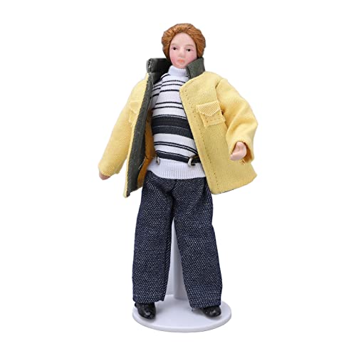 TOPINCN Miniature Lifelike Yellow Coat Jugendliche Keramikpuppe für Puppenhaus, Bewegliches Design, für Sammlergeschenke und DIY Dollhouse Construction TOPINCN Miniature Lifelike Yellow Coat Jugendliche Keramikpuppe für Puppenhaus, Bewegliches Design, für Sammlergeschenke und DIY Dollhouse Construction von TOPINCN