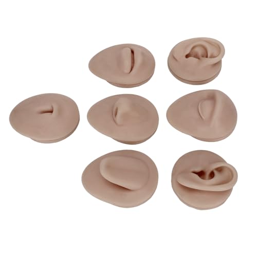 TOPINCN Piercing Body Model Set mit Silikon -Augennasen -Mund Zungen Nabel Ohrohrmodellen, für Anfängerpraxis und Anzeige Durchdringender Schmuck, Weiches und Flexibles Material (#3) von TOPINCN