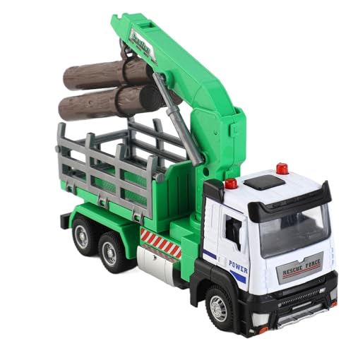 TOPINCN Protokollierung von LKW -LKW -Spielzeug 1:32 Logfahrzeugmodell mit Leichter Musikeffekt Ideales für über 6 Jahren Realistisches Design Lehrtool für (Green) von TOPINCN