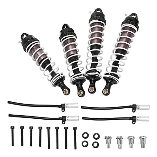 TOPINCN RC -Aluminium -Stoßdämpfer für ZD Racing 07 1/7 Modellfahrzeug, Stabiles Fahren, RC Autoteile Kit (Black) von TOPINCN