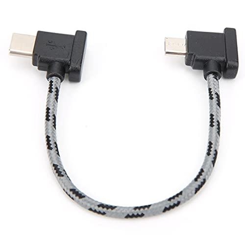 TOPINCN Rechtswinkel -USB -Datenkabel für Tasche, Stabile Verbindung für Mini 2 Fernbedienung, Schnelle Bildübertragung, Schwarze Graue Textur von TOPINCN
