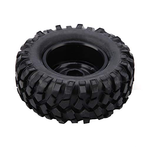 TOPINCN Schwarzer Gummi-Off-Road-RC-Autoreifen für Axiale SCX10 D90, 1/10 Crawler-Reifen Ersatzset mit Schrauben, Perfekt für RC-Modellautos TOPINCN Schwarzer Gummi-Off-Road-RC-Autoreifen für Axiale SCX10 D90, 1/10 Crawler-Reifen Ersatzset mit Schrauben, Perfekt für RC-Modellautos von TOPINCN