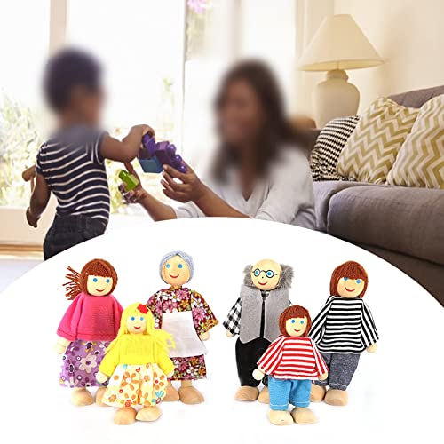 TOPINCN Spielzeug für Baby Theaterpuppen Accessoires (6-köpfige Familie) von TOPINCN