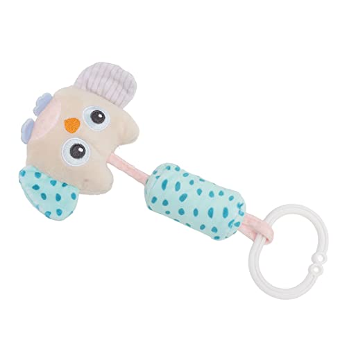 TOPINCN Weiches Plüschbaby Hanging Spielzeug Süßes Tier Fordern Interessanter Klanghandton für Babys zu Hause oder Unterwegs (Eule 25cm / 9,8in) von TOPINCN