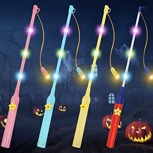 TOPJOWGA Halloween Laternenstab, 4er-Pack 50cm LED Laternenstab für Kinder, Kinder Latern Sticks, LED Elektronischer Laternenstab für Martinstag/St. Martin's Day, Halloween, Weihnachten von TOPJOWGA