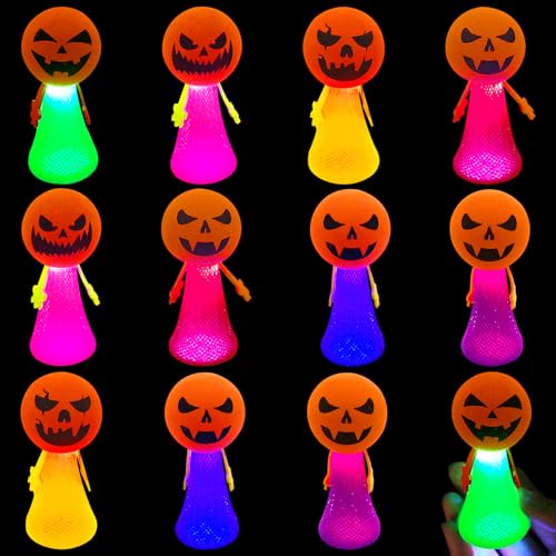 TOPJOWGA Halloween Leucht Springendes Spielzeug, 12 Stück Springbälle Hüpfball, Spring Launchers Toys, LED Leuchtspielzeug, Party Mitgebsel Kindergeburtstag, Jumping Spielzeug Glow in The Dark TOPJOWGA Halloween Leucht Springendes Spielzeug, 12 Stück Springbälle Hüpfball, Spring Launchers Toys, LED Leuchtspielzeug, Party Mitgebsel Kindergeburtstag, Jumping Spielzeug Glow in The Dark von TOPJOWGA