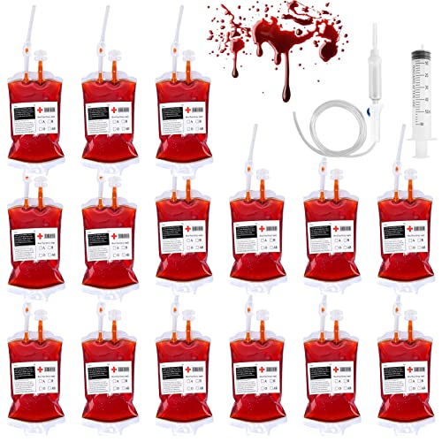 TOPJOWGA Halloween Trinkgefäß Blutbeutel, 15 Stück Party GeträNkebehäLTer, Halloween Horror Dekoration, Getränkebehälter Halloween Requisiten Cosplay Zombie Party TOPJOWGA Halloween Trinkgefäß Blutbeutel, 15 Stück Party GeträNkebehäLTer, Halloween Horror Dekoration, Getränkebehälter Halloween Requisiten Cosplay Zombie Party von TOPJOWGA