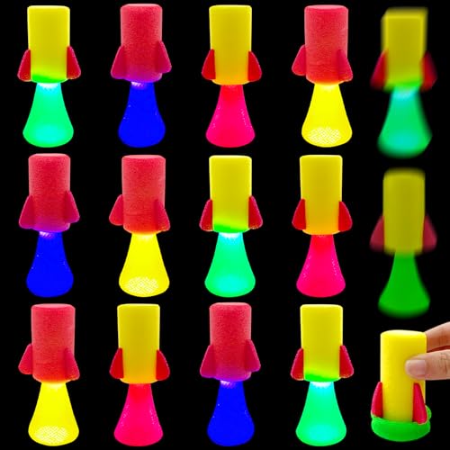 TOPJOWGA Leucht Springendes Spielzeug, 12 Stück Rakete Springbälle Hüpfball, Spring Launchers Toys, LED Leuchtspielzeug, Party Mitgebsel Kindergeburtstag, Werfer Spielzeuggeschen Glow in The Dark TOPJOWGA Leucht Springendes Spielzeug, 12 Stück Rakete Springbälle Hüpfball, Spring Launchers Toys, LED Leuchtspielzeug, Party Mitgebsel Kindergeburtstag, Werfer Spielzeuggeschen Glow in The Dark von TOPJOWGA