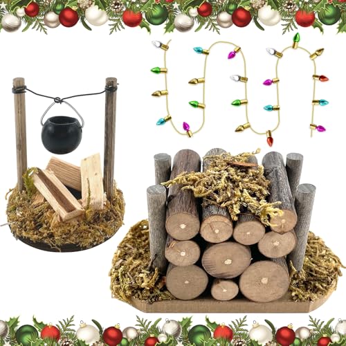 TOPJOWGA Mini Lagerfeuer, Miniatur-Holzstapel, Mini Puppenhaus Zubehör, Miniatur-Kamindekoration, Puppenhaus Zubehör Miniatur Bunte Lampe, Miniatur Weihnachten Lagerfeuer, Holz Puppenhaus Lagerfeuer TOPJOWGA Mini Lagerfeuer, Miniatur-Holzstapel, Mini Puppenhaus Zubehör, Miniatur-Kamindekoration, Puppenhaus Zubehör Miniatur Bunte Lampe, Miniatur Weihnachten Lagerfeuer, Holz Puppenhaus Lagerfeuer von TOPJOWGA