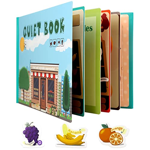 TOPJOWGA Montessori Quiet Book, Ruhiges Buch Montessori for Toddlers, Interactive Busy Book, Puzzle Buch Pädagogisches Spielzeug, Kinder Vorschule Rätselbuch Spielzeugbuch für Kinder ab 3 Jahre von TOPJOWGA