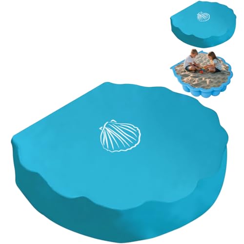 TOPJOWGA Sandmuschel Abdeckung, 100X15cm Sandkasten Abdeckung, Sandmuschel Rund, Wasserdicht Staubdichte Sandkasten Abdeckun, Sandabdeckung Sandkastenplane für Sandkasten Pool Wassermuscheln von TOPJOWGA