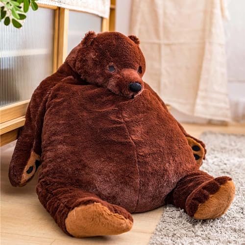 Riesiger Djungelskog Bär Kuscheltier, Simulationsbärenspielzeug Stofftier Plüschpuppe Plüschtier kuscheliger dunkelbrauner Teddybär for Valentinstag Geburtstagsgeschenk ( Color : Brown , Size : 100cm/ Riesiger Djungelskog Bär Kuscheltier, Simulationsbärenspielzeug Stofftier Plüschpuppe Plüschtier kuscheliger dunkelbrauner Teddybär for Valentinstag Geburtstagsgeschenk ( Color : Brown , Size : 100cm/ von TOPLITHE