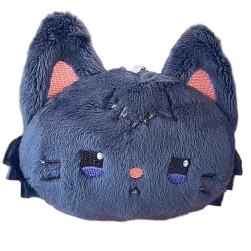 TOPLITHE Anime Katze Kuscheltier, Süße Katze Plüschtier Satoru Gojo Geto Suguru Stofftiere Schlüsselanhänger Cosplay Requisiten for Fans Geschenk(Fushiguro Megumi) von TOPLITHE