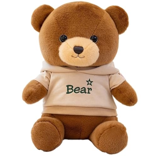 TOPLITHE Bären Plüschtier, Weicher Bär als Kuscheltier mit Kapuze Zärtliches Kuschelpüschtier Spielzeug for Kindergeburtstage und Weihnachten(Beige,45CM/17IN) von TOPLITHE