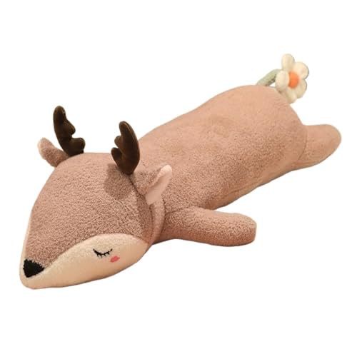 TOPLITHE Cartoon-Tier-langes Kissen aus Plüsch, weiches, umarmendes Körperkissen for Mädchen und Jungen for Schlafen, langes Kissen, Stoffpuppe, Geschenke for Weihnachten, Geburtstag(Deer,130CM/51IN) TOPLITHE Cartoon-Tier-langes Kissen aus Plüsch, weiches, umarmendes Körperkissen for Mädchen und Jungen for Schlafen, langes Kissen, Stoffpuppe, Geschenke for Weihnachten, Geburtstag(Deer,130CM/51IN) von TOPLITHE