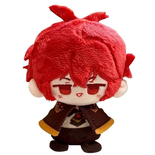 TOPLITHE Genshin Impact Kuscheltier, Anime Plüschtier Niedliche Weiche Stoffpuppe Schlüsselanhänger, Carcoon Figur Als Geschenk for Fans (Size : Diluc) von TOPLITHE