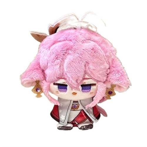 TOPLITHE Genshin Impact Kuscheltier, Anime Plüschtier Niedliche Weiche Stoffpuppe Schlüsselanhänger, Carcoon Figur Als Geschenk for Fans (Size : Yae Miko) von TOPLITHE