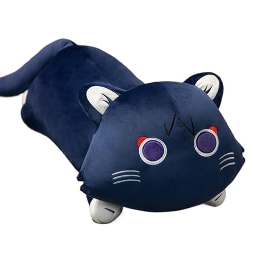 TOPLITHE Genshin Scaramouche Katzen Kuscheltiere Kissen, Wanderer Plüschtiere Weiches Süßes Impact Charakter Kissenspielzeug for Gamer Fans Geschenk(Color:Color a,Size:110CM/43IN) von TOPLITHE