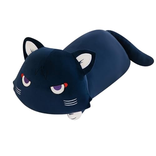 TOPLITHE Genshin Scaramouche Katzen Kuscheltiere Kissen, Wanderer Plüschtiere Weiches Süßes Impact Charakter Kissenspielzeug for Gamer Fans Geschenk(Color:Color b,Size:70CM/27IN) von TOPLITHE