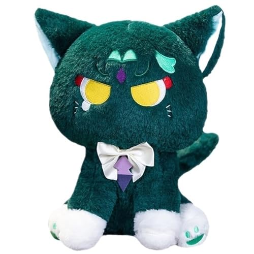 TOPLITHE Genshin Xiao-Plüsch, Xiao-Katze, niedliche Stofftier-Plüschtiere for Erwachsene, Kinder, Geburtstag, Weihnachten (Size : 42CM) von TOPLITHE