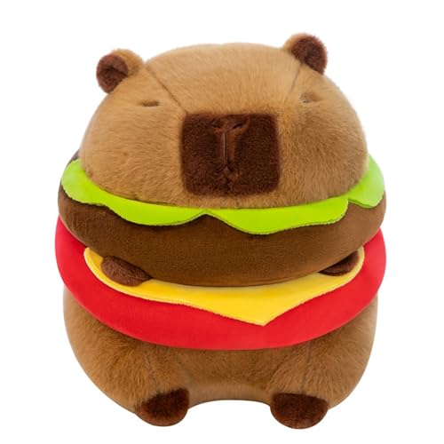 TOPLITHE Niedlicher Capybara Burger Kuscheltier, Capybara Stofftier Plüschtier Weiches Kissenspielzeug for Kinder Geburtstag (Size : 20CM/7IN) von TOPLITHE