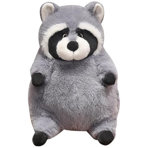 TOPLITHE Niedlicher Waschbär Plüsch, Molliger Grauer Waschbär Kuscheltier Weiches Plüschtier Kuschelkissen Geschenk for Kinder Jungen und Mädchen(35CM/13IN) von TOPLITHE