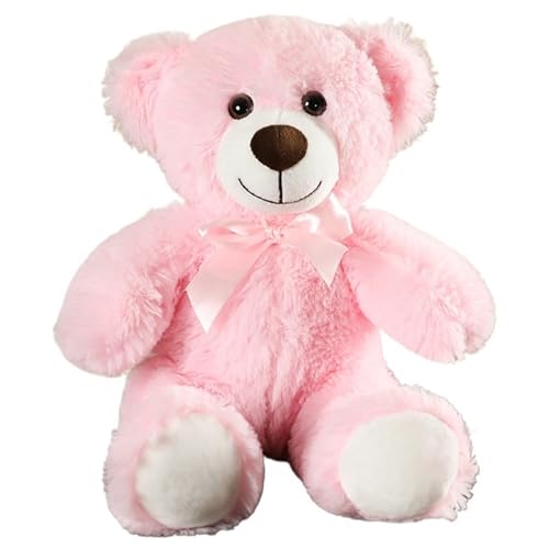 TOPLITHE Niedliches Bären Kuscheltier, 35CM Flauschig und Farbenprächtig Superweicher Kuschelbär for Kinder und Erwachsene (Pink) von TOPLITHE