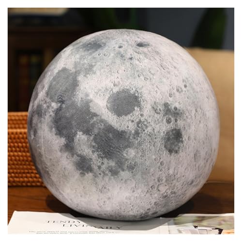 TOPLITHE Simulation Erde Sonne Planet Plüsch, Softt Planet Gefülltes Kissen Weiches Umarmungsplüschtier Pädagogisches Geschenk for Kinder Jungen Mädchen(Moon,17CM/6IN) von TOPLITHE