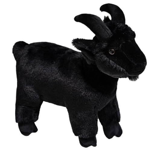 TOPLITHE Simulation Ziege Kuscheltiere, Realistische Ziege Kuscheltiere Weiche Plüschtier Spielzeug Geschenke for Freunde Kinder Home Decor(Black) von TOPLITHE