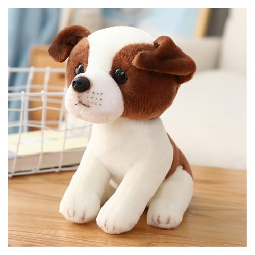 TOPLITHE Simulations Hund Kuscheltier, 20Cm Lebensechter Welpe Kuscheltier Flauschiges Hunde Plüschtier Geschenk for Jungen und Mädchen for Geburtstag(Jack Russell Terrier) von TOPLITHE