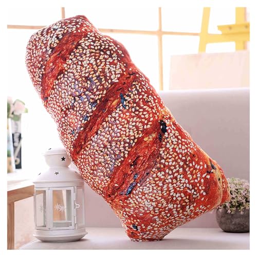 TOPLITHE Simuliertes Brotkissen, Brot-Plüschkissen, Brot, Lebensmittel, Stofftier for Büro, Zuhause, Kissen, Dekoration(C) von TOPLITHE