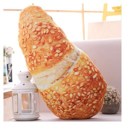TOPLITHE Simuliertes Brotkissen, Brot-Plüschkissen, Brot, Lebensmittel, Stofftier for Büro, Zuhause, Kissen, Dekoration(E) von TOPLITHE