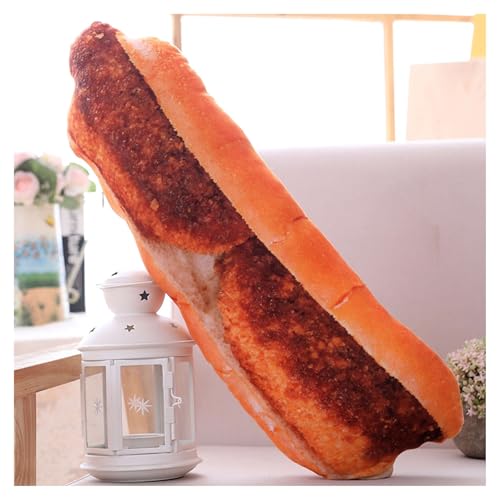 TOPLITHE Simuliertes Brotkissen, Brot-Plüschkissen, Brot, Lebensmittel, Stofftier for Büro, Zuhause, Kissen, Dekoration(G) von TOPLITHE