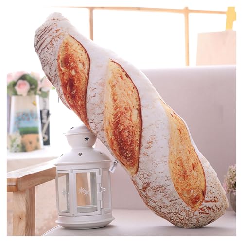 TOPLITHE Simuliertes Brotkissen, Brot-Plüschkissen, Brot, Lebensmittel, Stofftier for Büro, Zuhause, Kissen, Dekoration(H) von TOPLITHE