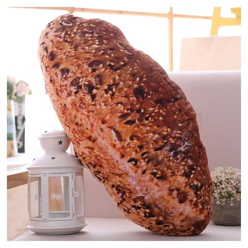 TOPLITHE Simuliertes Brotkissen, Brot-Plüschkissen, Brot, Lebensmittel, Stofftier for Büro, Zuhause, Kissen, Dekoration(J) von TOPLITHE