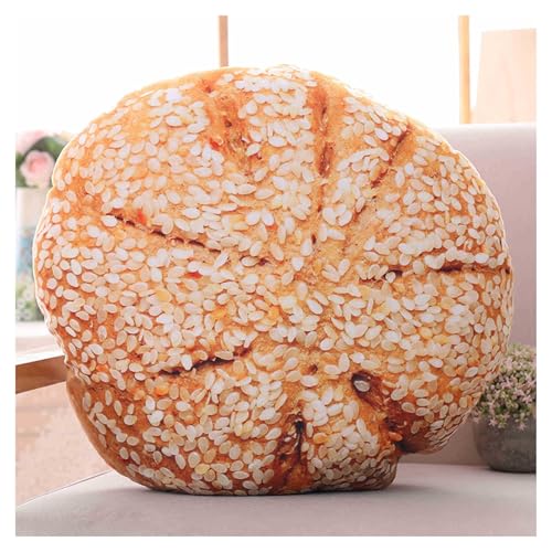 TOPLITHE Simuliertes Brotkissen, Brot-Plüschkissen, Brot, Lebensmittel, Stofftier for Büro, Zuhause, Kissen, Dekoration(K) von TOPLITHE