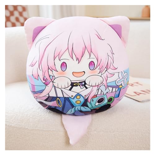 TOPLITHE Star Rail Kuscheltier, Anime Figur Schlüsselanhänger Puppe Kawaii Weiches Bezauberndes Honkai Plüschkissen for Fans Als Geschenk (Color : March 7th, Size : Keychain+Pillow) von TOPLITHE