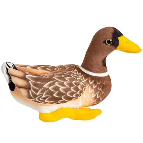 TOPLITHE Stockente Kuscheltier, Realistisches Enten Plüschtier Weiches Stofftier Puppe for Kinder und Mädchen Geburtstagsgeschenk(Brown) von TOPLITHE