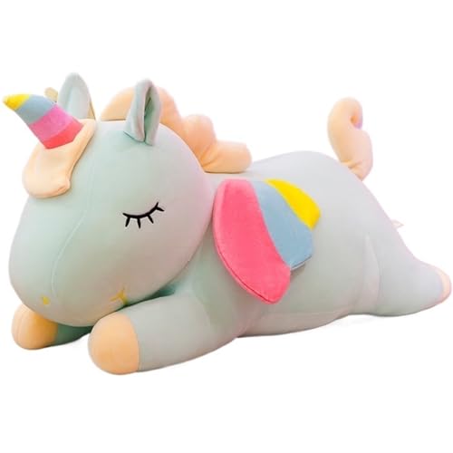 TOPLITHE Süßer Einhorn Plüsch, Kawaii Einhorn Tierchen Weiche Kuscheltiere Geschenk for Kinder Kindertag Heimdekoration(Green,55CM/21.6IN) von TOPLITHE