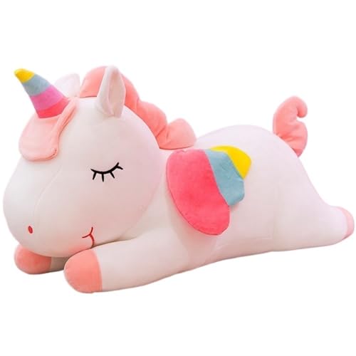 TOPLITHE Süßer Einhorn Plüsch, Kawaii Einhorn Tierchen Weiche Kuscheltiere Geschenk for Kinder Kindertag Heimdekoration(White,55CM/21.6IN) von TOPLITHE