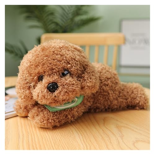 TOPLITHE Teddy Hund Plüsch, Simulationswelpe Kuscheltier Pelziges Kuscheliges Plüschkissen Geschenk for Jungen Und Mädchen Heimdekoration(Brown,38CM/15IN) von TOPLITHE