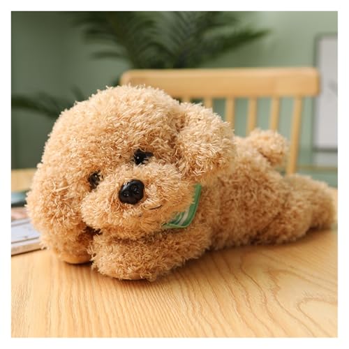 TOPLITHE Teddy Hund Plüsch, Simulationswelpe Kuscheltier Pelziges Kuscheliges Plüschkissen Geschenk for Jungen Und Mädchen Heimdekoration(Yellow,27CM/10IN) von TOPLITHE