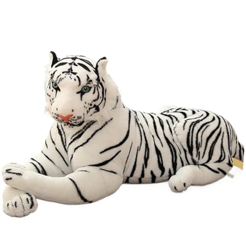 TOPLITHE Tiger Plüsch, Lebensechte Große Tiger Riesige Kuscheltiere Plüschtier Geschenke for Jungen Mädchen Home Decor (Größe Ohne Schwanz)(White,100CM/40IN) von TOPLITHE