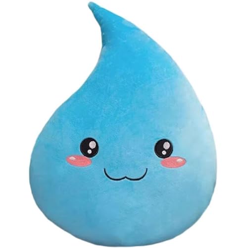 TOPLITHE Wassertropfen Kuscheltier, Niedliches Wassertropfen Plüschtier Weiches Cartoon Kuschelkissen Geschenk for Jungen Und Mädchen Heimdekoration(Color:Color A,Size:25CM/9.8IN) von TOPLITHE