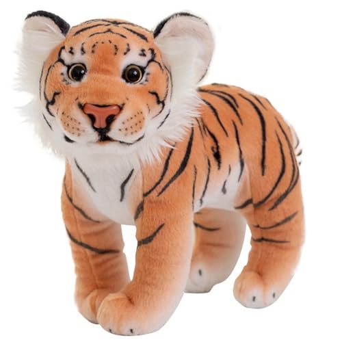TOPLITHE Wildtiere Plüschtier, Realistisches Tiger Schnee Leopard und Löwen Plüschtier Lebensecht Design Spielzeug for Kinder und Tierliebhaber(Tiger) von TOPLITHE