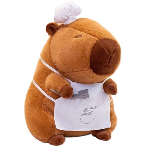 TOPLITHE Zärtliches Capybara Plüschtier, Chef Thematisiertes Kuscheltier Knuddelbares Plüschtier mit Chefhut und Schürze Geschenk for Kinder(Chef,50CM/20IN) von TOPLITHE